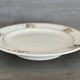 Plate on footstool Terre de Fer Salins Charbonnier