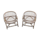 Paire de fauteuils en rotin vintage