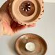 Handmade terracotta tealight candle holder