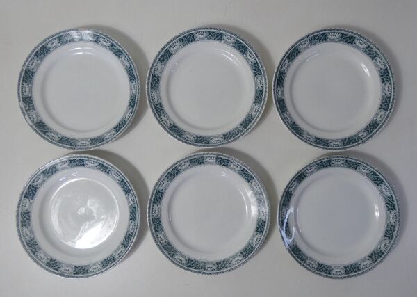Terre de fer 6 assiettes plates lotus