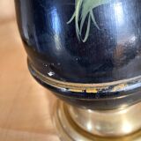 Lamp from the early 1900s, fabric cable, cotton shade.