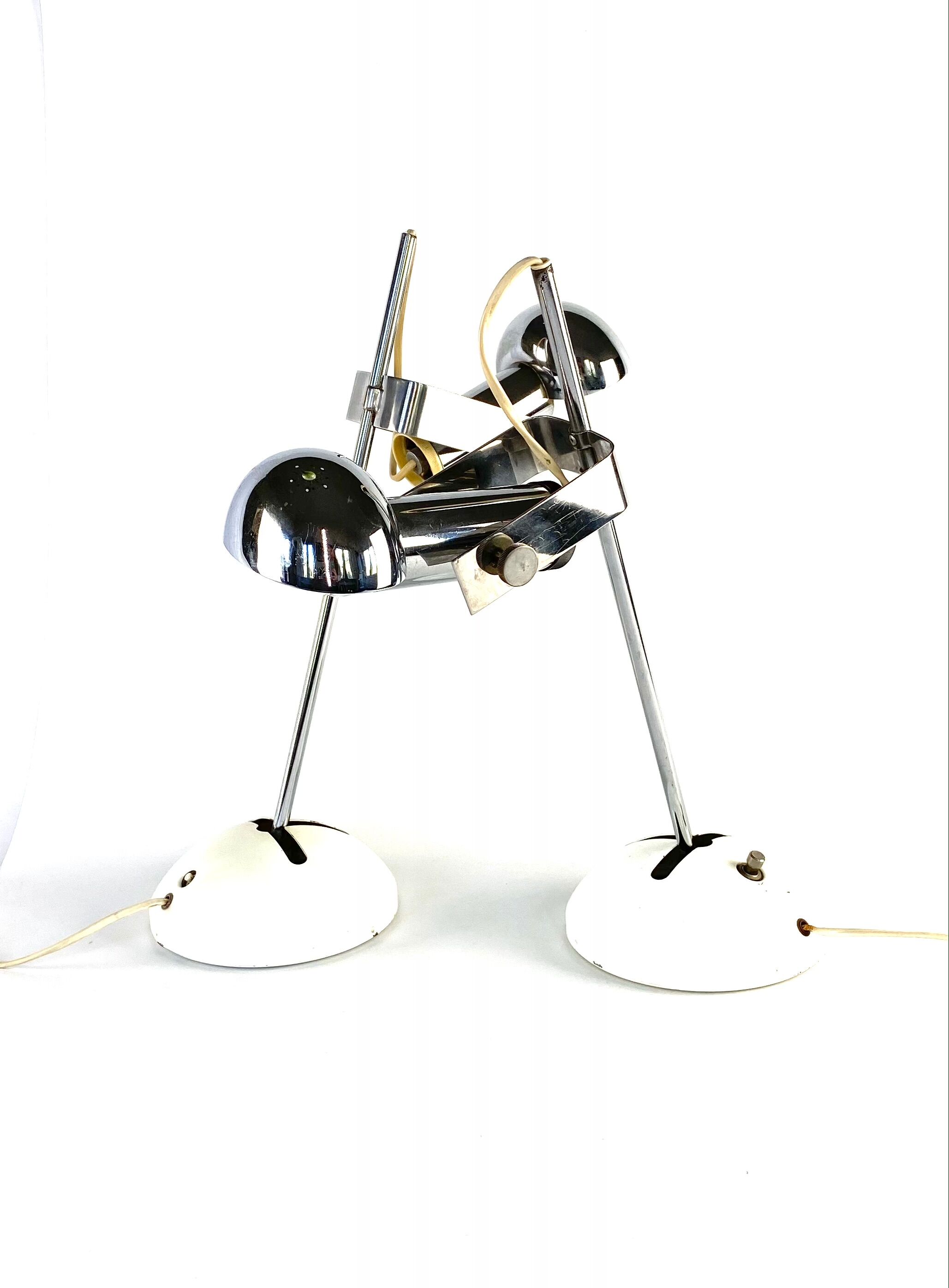 Paire de lampe de table T395 de Robert Sonneman pour Luci Milan, 1972