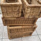 Vintage rattan chiffonier