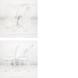 Paire de chaises bistrot vintage bois courbé, style café viennois classique