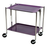 Desserte roulante table pliante bar stratifié couleur violine - textable platex