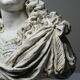 Antique white plaster bust of Louis XIV after Gole & Le Brun