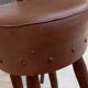 Pair of high vintage brutalist bar stools
