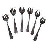 6 Art Deco oyster forks by Jean François Guillaumot