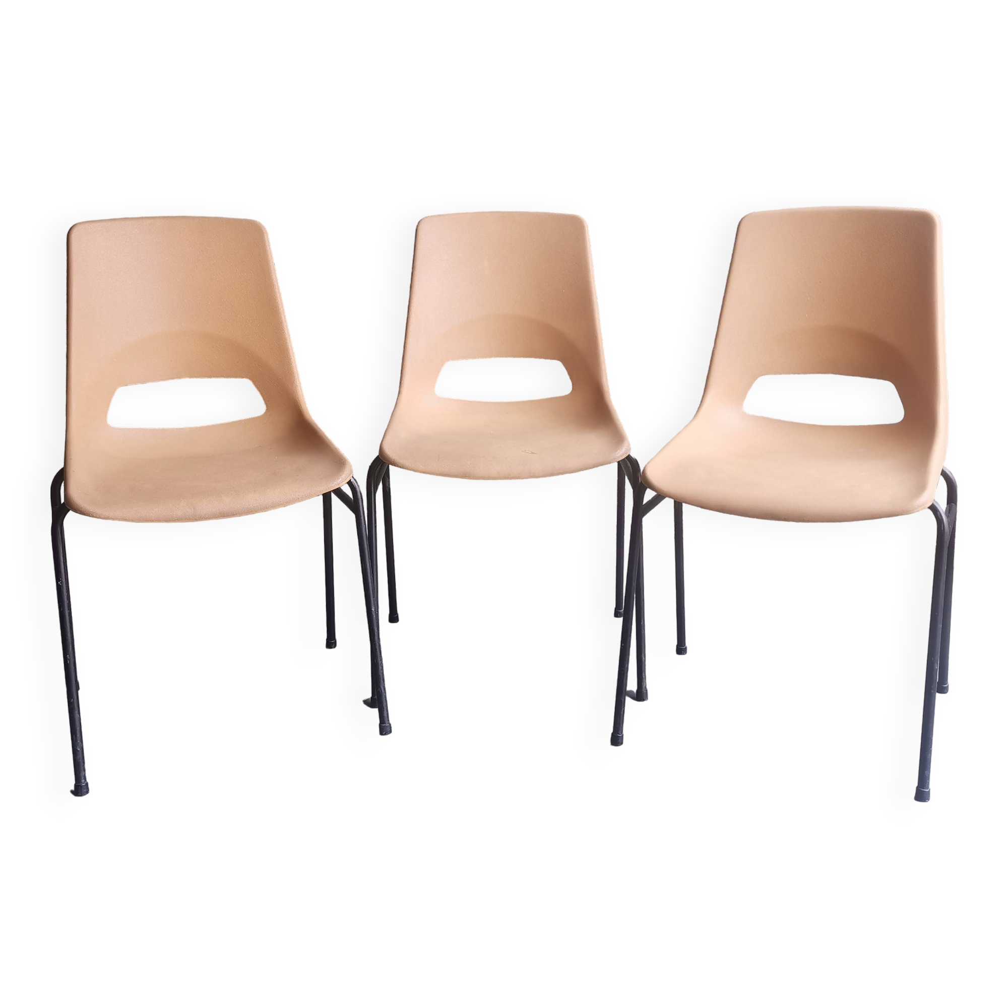 Set of 3 vintage “grofillex” chairs