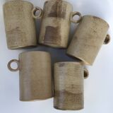 5 Handmade Aus stoneware mugs
