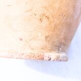 Antique partially glazed terracotta pitcher – 19th century rustic pottery