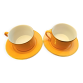 2 tasses avec soucoupe Scof