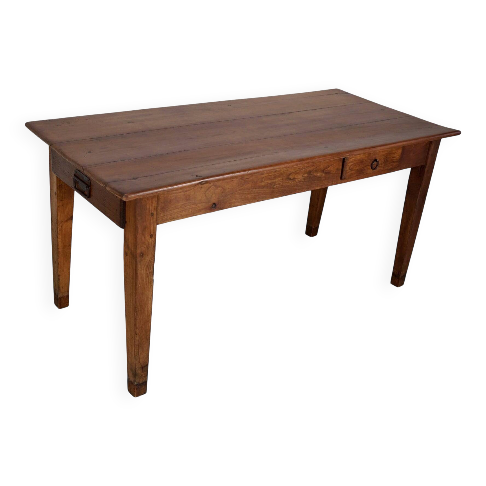 Rustic dining table in fruitwood from the early 20th century