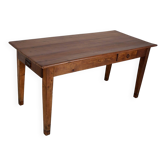 Table à manger rustique en bois fruitier du début du 20e siècle