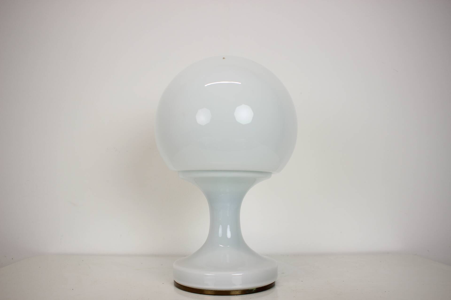 All Glass Table Lamp by Valasske Mezirici, 1960s, Czechoslovakia