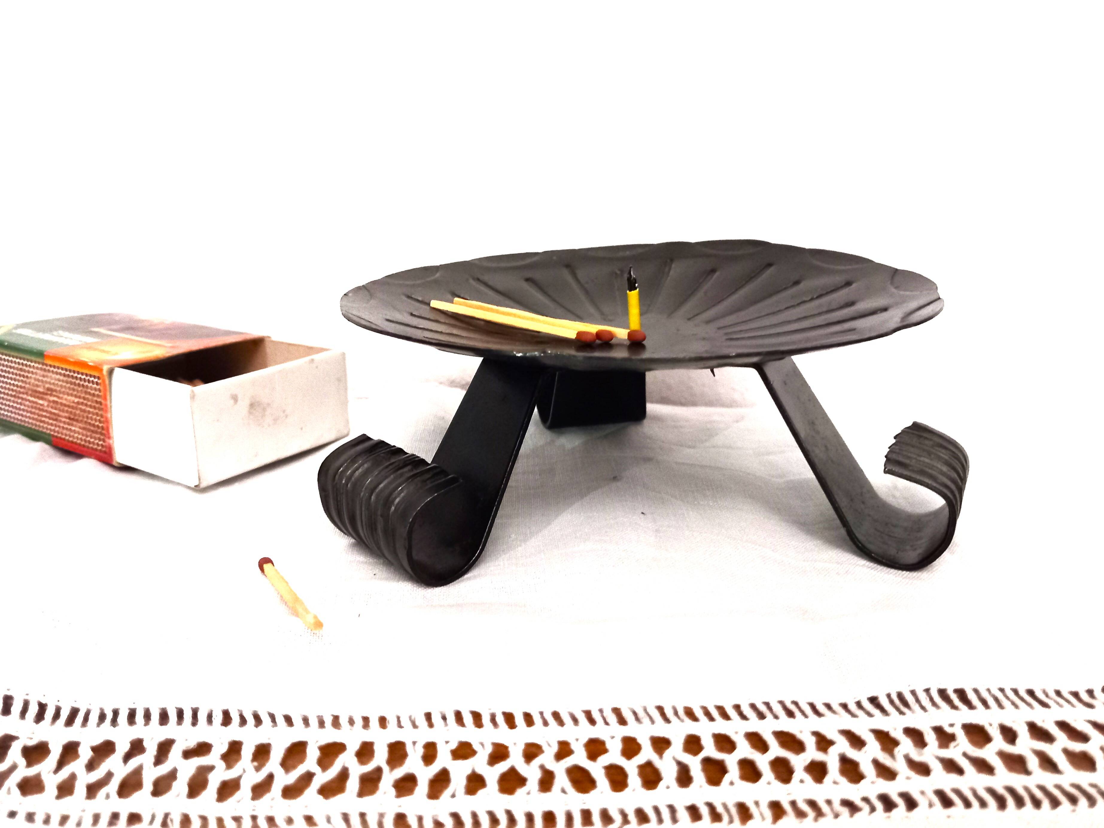 Wrought iron table candlestick