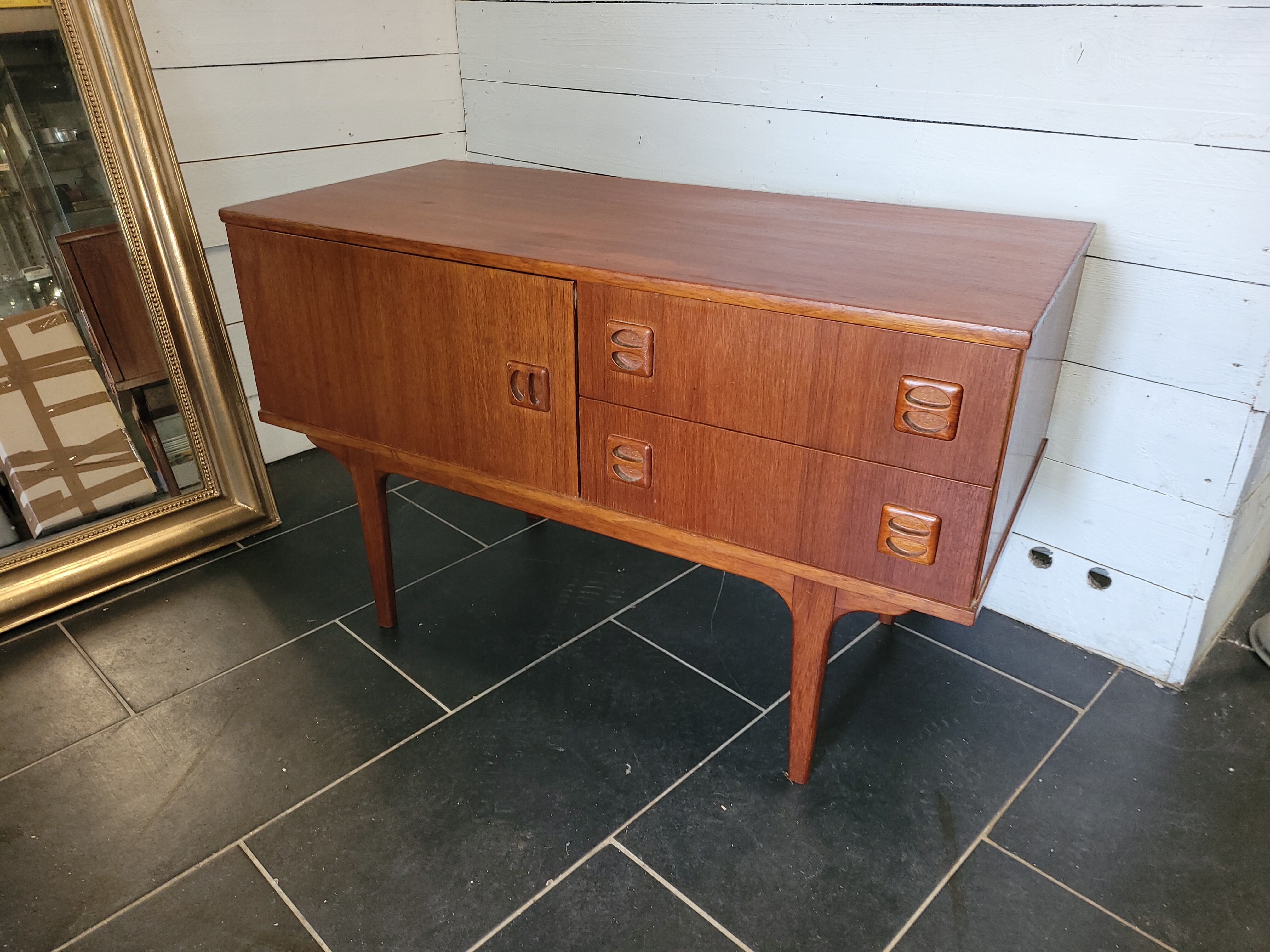 Scandinavian teak row from the 60s 100×62cms