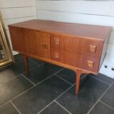 Scandinavian teak row from the 60s 100×62cms