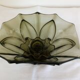 Vase pique flower in molded and pressed glass