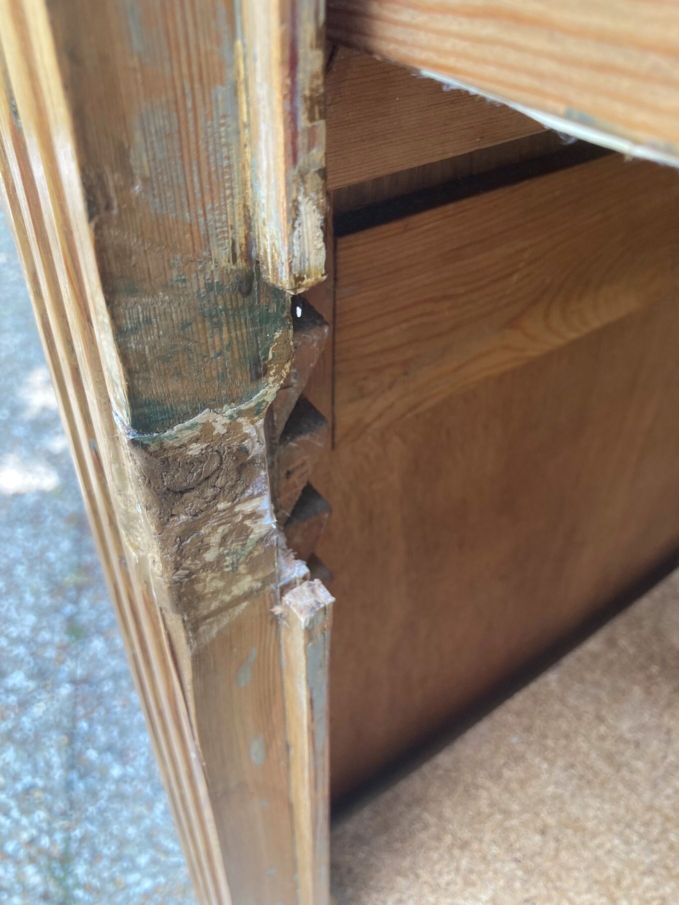 Vintage glazed Parisian wardrobe