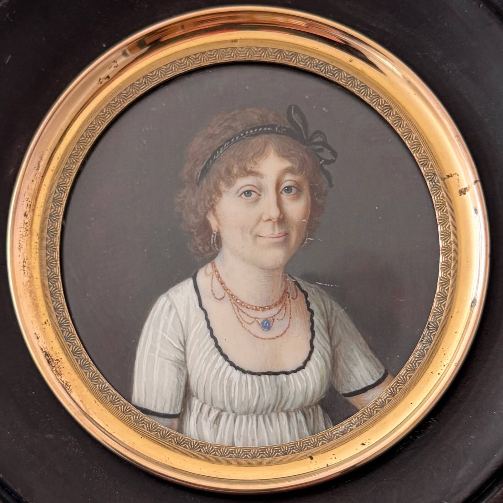 Miniature bust portrait of a woman, early 19th century