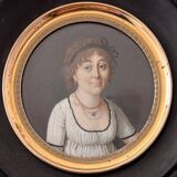 Miniature bust portrait of a woman, early 19th century