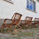 Trio de 3 fauteuils chaises rotin bambou vintage 1950