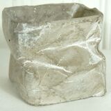 Cubist vase in crumpled ceramic