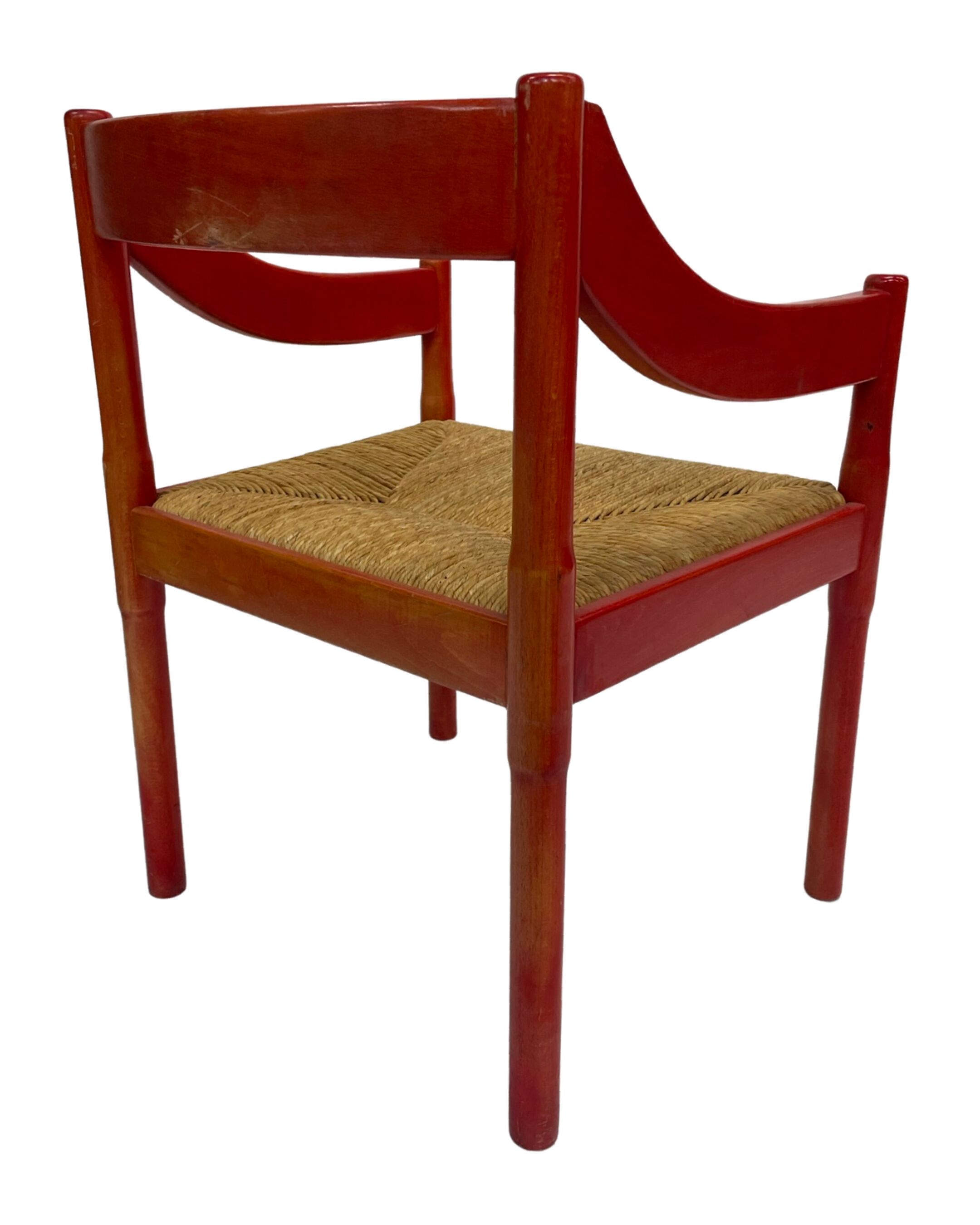 Fauteuil Carimate modèle 892 Vico Magistretti pour Cassina en rouge