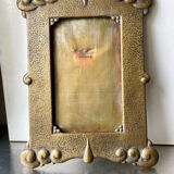 Art nouveau brass metal frame