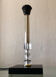 Silver-plated metal lamp base with crystal