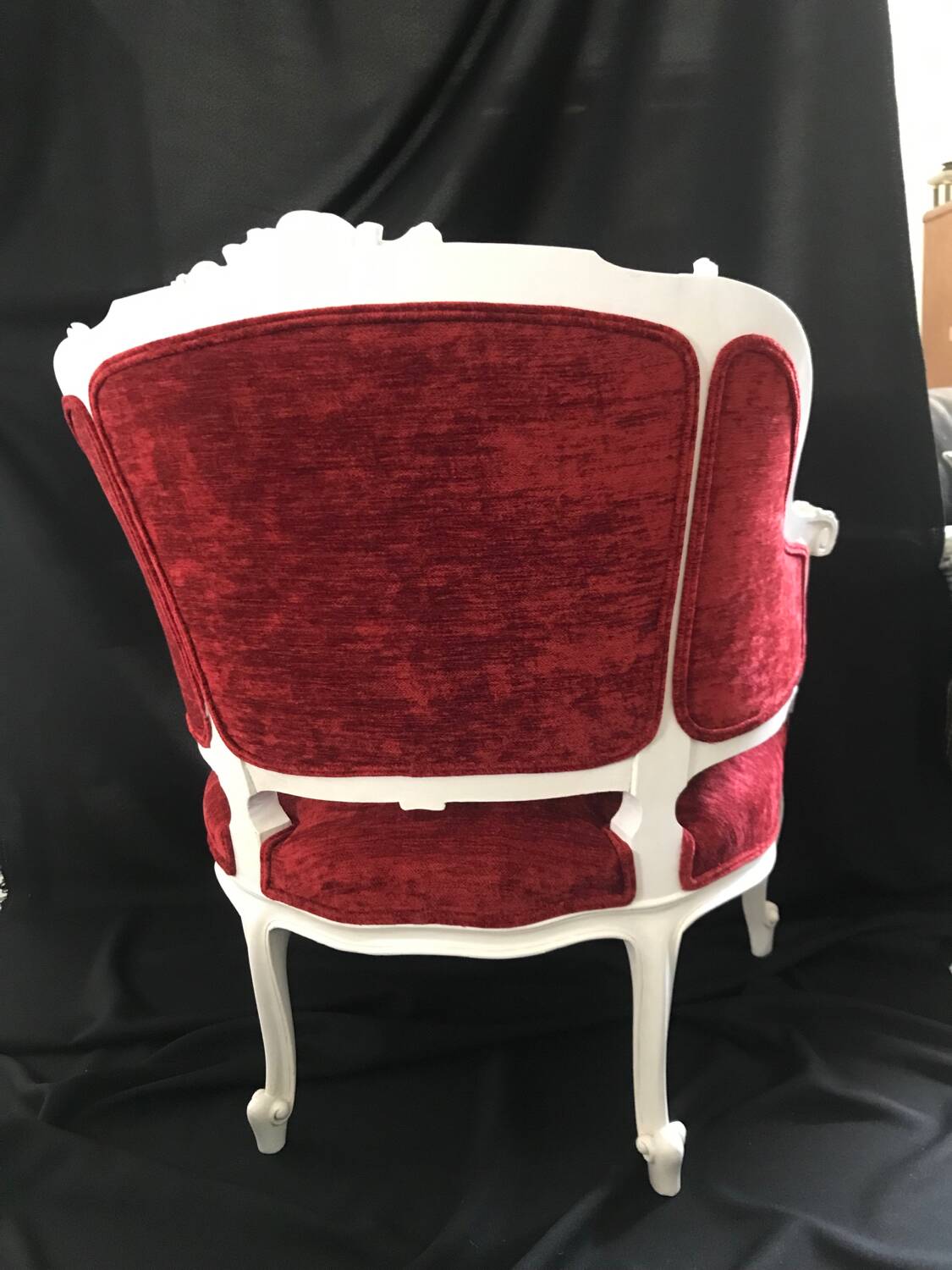 Old fully restored shepherdess armchair