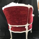 Old fully restored shepherdess armchair