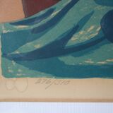 1950s Framed lithograph by Lars Norrman, Sweden
