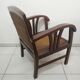 Fauteuil colonial en acajou et cannage