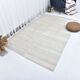 Tapis kilim en laine crème 205x132 cm, tapis kilim en laine blanche 4x7, tapis kilim uni.
