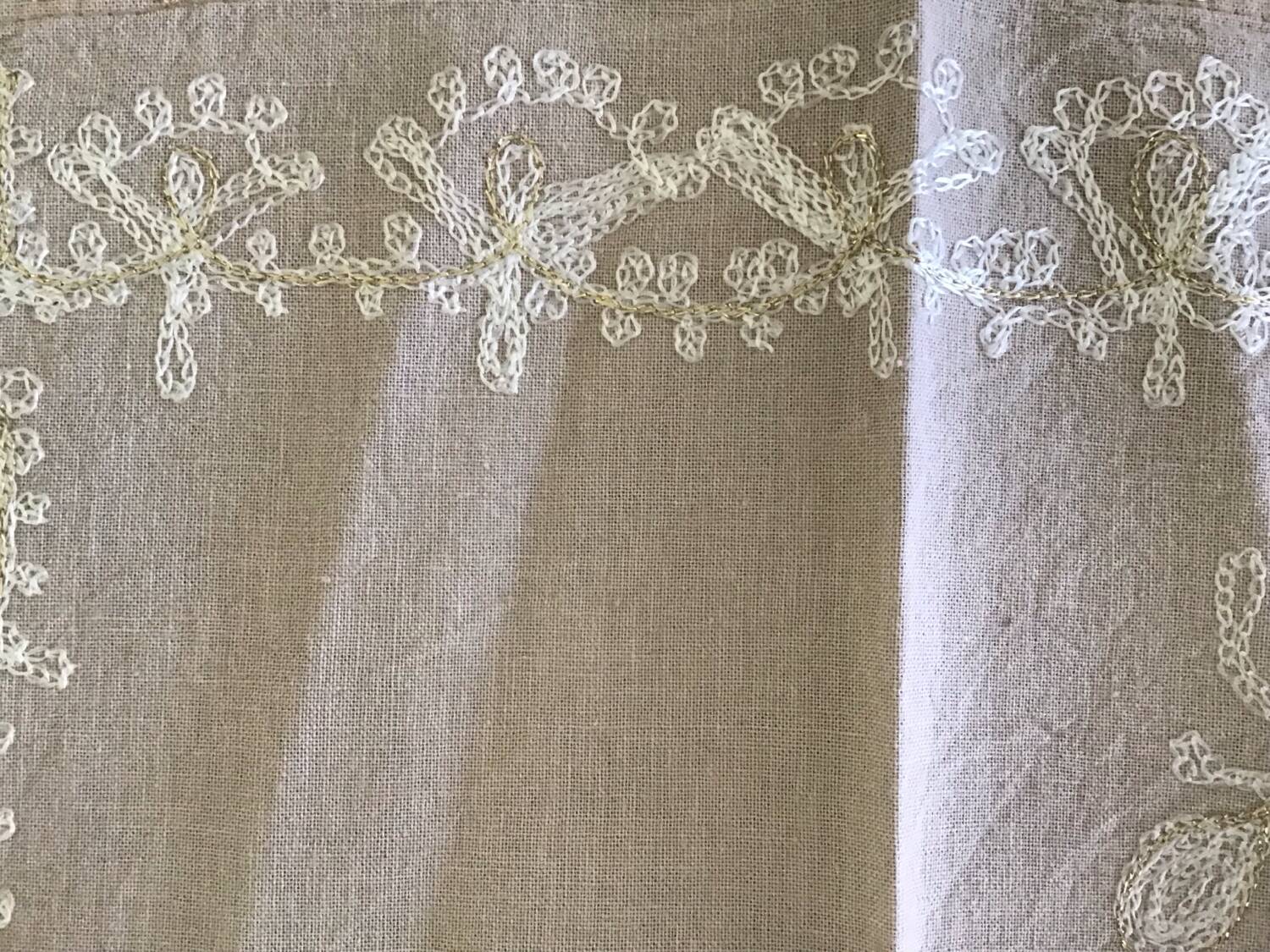 Set of 8 antique embroidered napkins