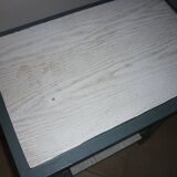 Table d’appoint bleue-grise à 2 plateaux