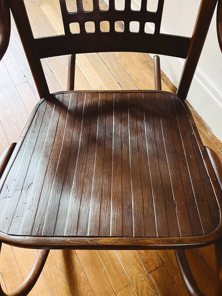 Rocking chair by Gustave Siegel designed by Jacob & Josef Kohn