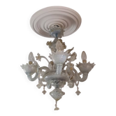 Lustre vénitien en verre de Murano, années 1950