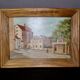 Oil On Panel, Street Lively By Bravo 1944