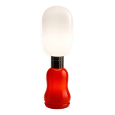 Carlo Nason pour Mazzega – Grande lampe en verre de Murano rouge et op
