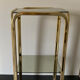 Sellette sofa tip smokes glass and gold metal