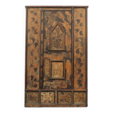 Painted Folk Art Bridal Cupboard