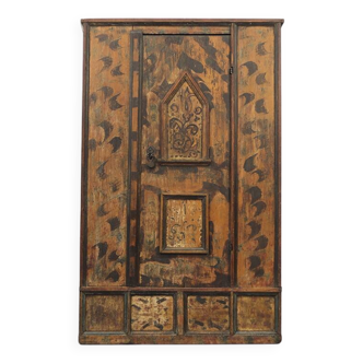 Painted Folk Art Bridal Cupboard