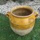 Old confit pot in yellow glazed terracotta nineteenth century