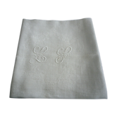 Lot de deux serviettes de table monogramme LF