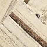 5x7 Kilim Beige & Cream Striped Kilim Rug, 161x211Cm