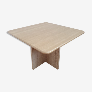 Square travertine coffee table