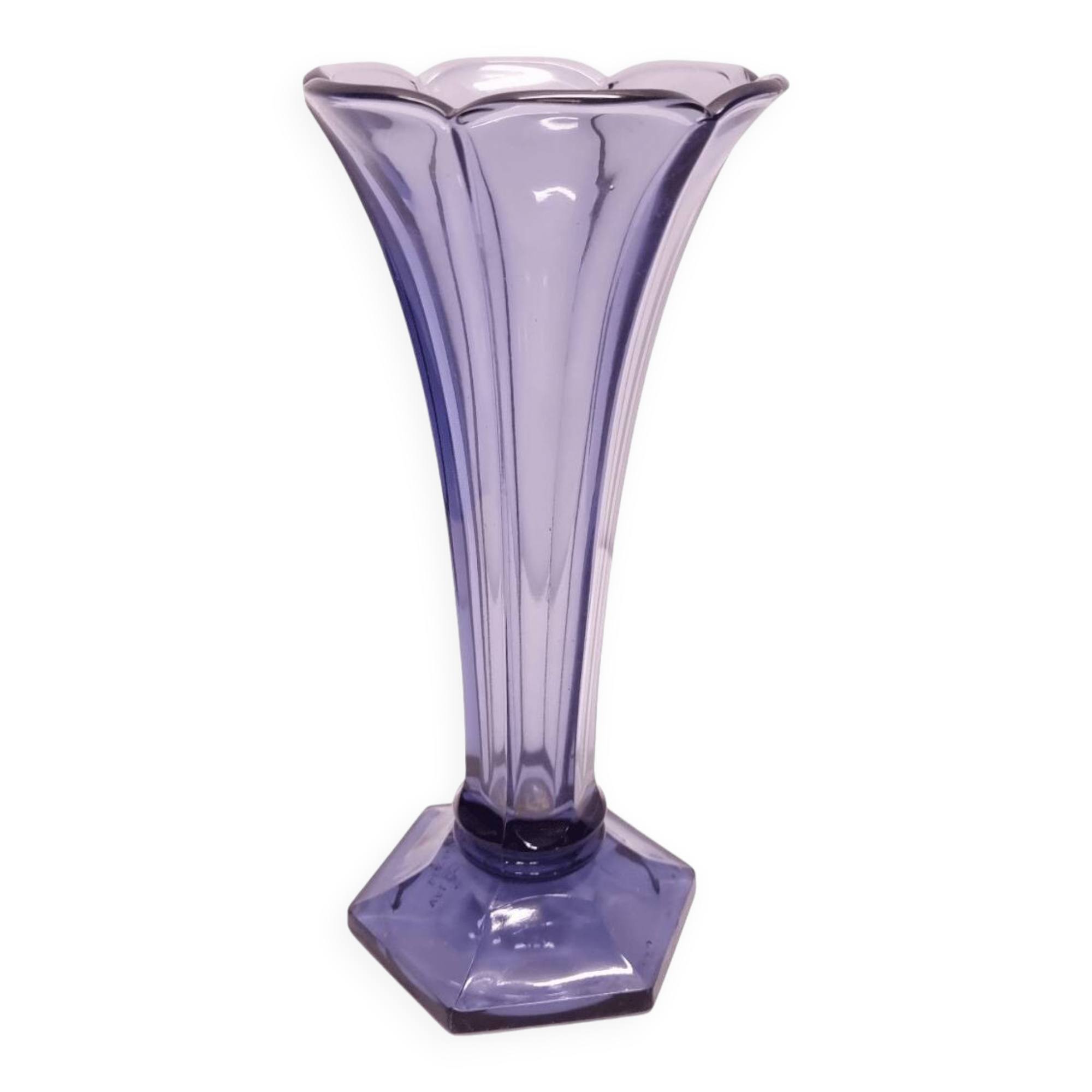 Art Deco vase Val Saint Lambert lilac
